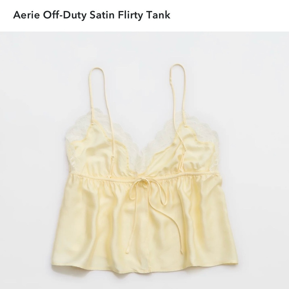 Aerie Off-Duty Satin Flirty Tank & Shorts